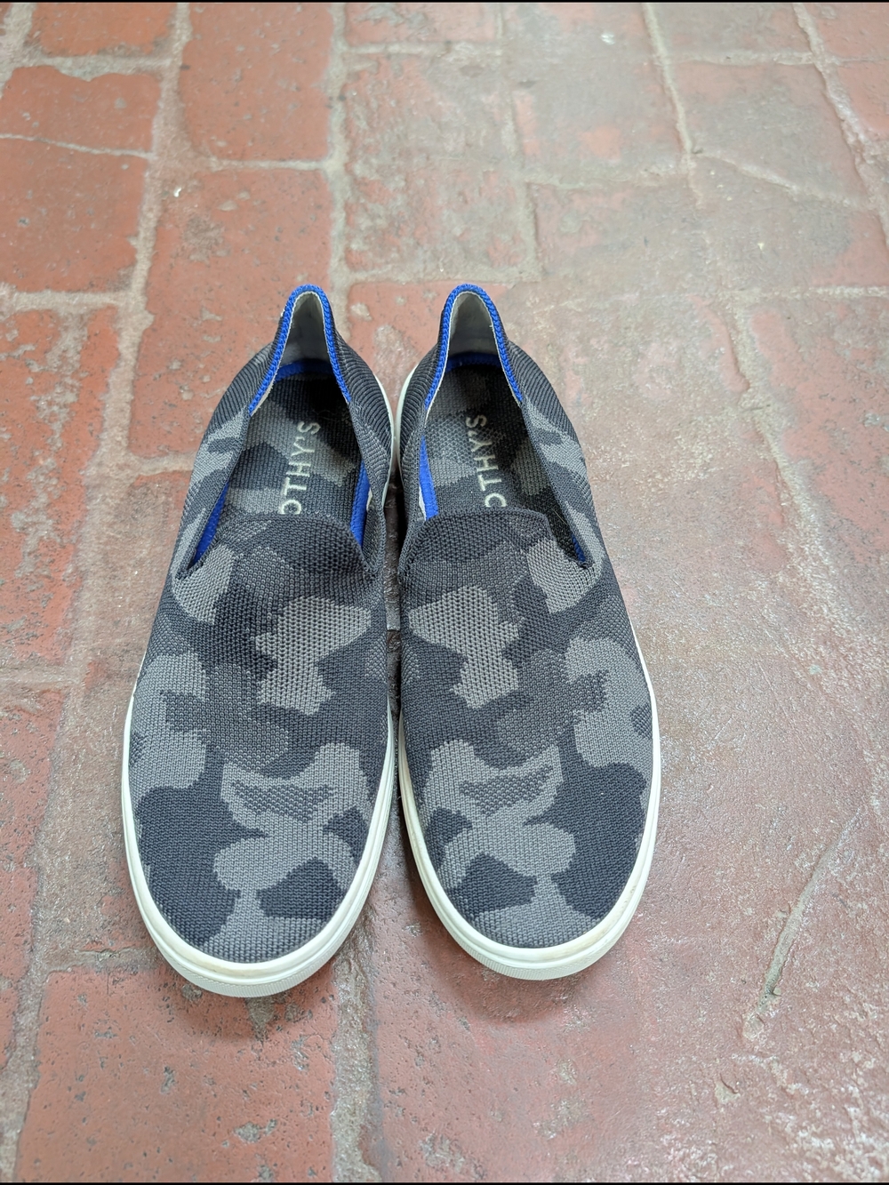 Rothy's Gray & Black Camo Slip-On Loafers S2-012